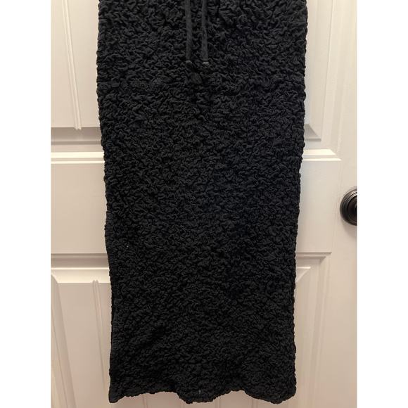 Free People Women’s Crinkle Stretch Open Back Maxi‎ Dress Sz XS Black Scoop Neck - Picture 10 of 11